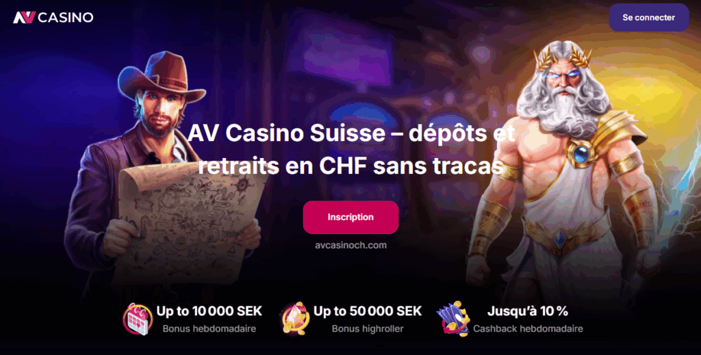 AV Casino Suisse – dépôts et retraits en CHF sans tracas