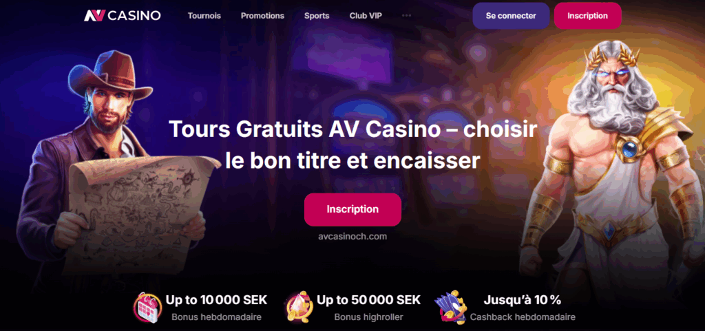 Tours Gratuits AV Casino – choisir le bon titre et encaisser